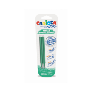 Refill penne cancellabili Carioca OOPS 0,7 mm Verde 43041/04 (conf.3)
