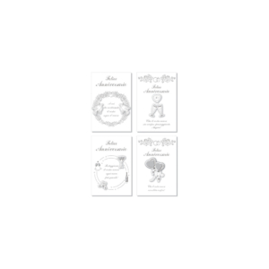 Biglietti anniversario Saemec Graphic 3D SC70976 (conf.12)